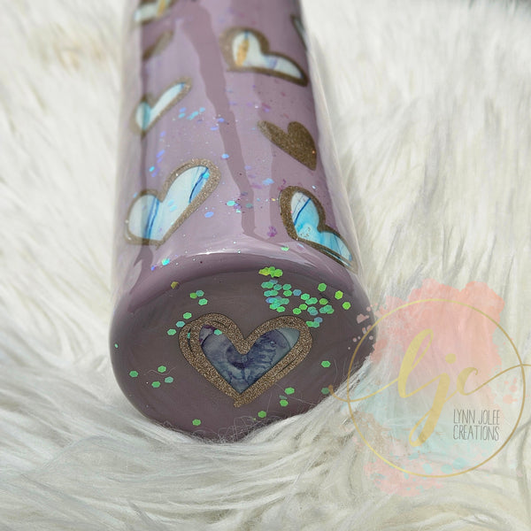 Gorgeous neutral heart tumbler